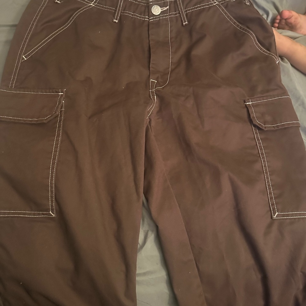 True Religion Dark Brown Cargo Pants